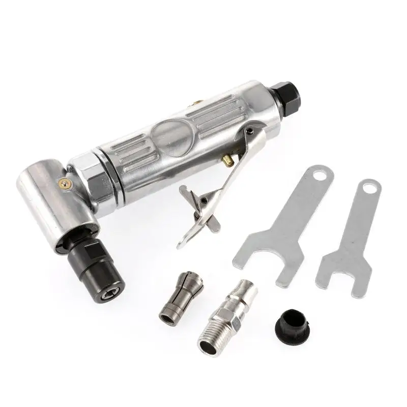 Imagem -04 - Air Angle Die Grinder Pneumático Grinding Machine Polidor Moinho Máquina de Gravura com Lixar Discos Tool Kit 90 Graus 4