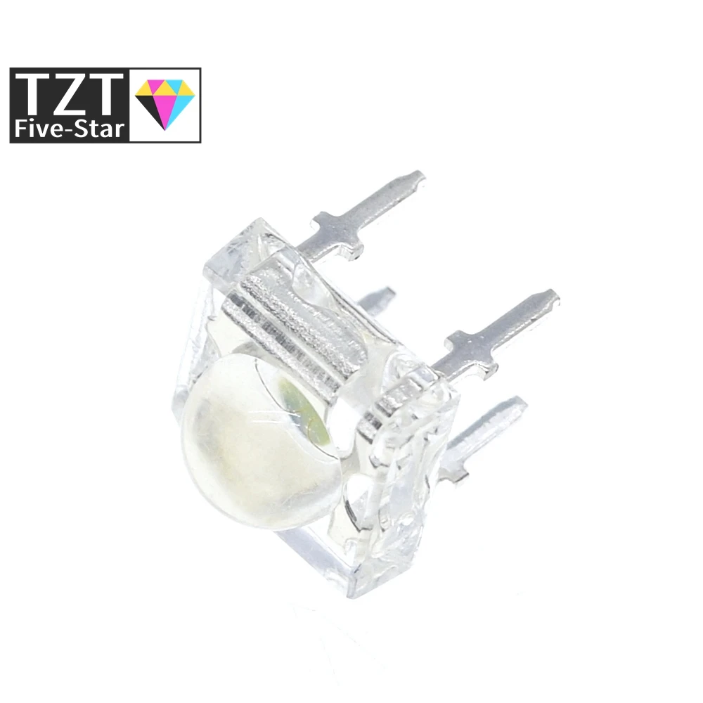 10 Stück 5mm F5 Piranha LED Weiß Rot Grün Bernstein Klar 5mm LED-Diode Leuchtdioden 4-Pin Piranha LED Dioden Helligkeit – Detail 7