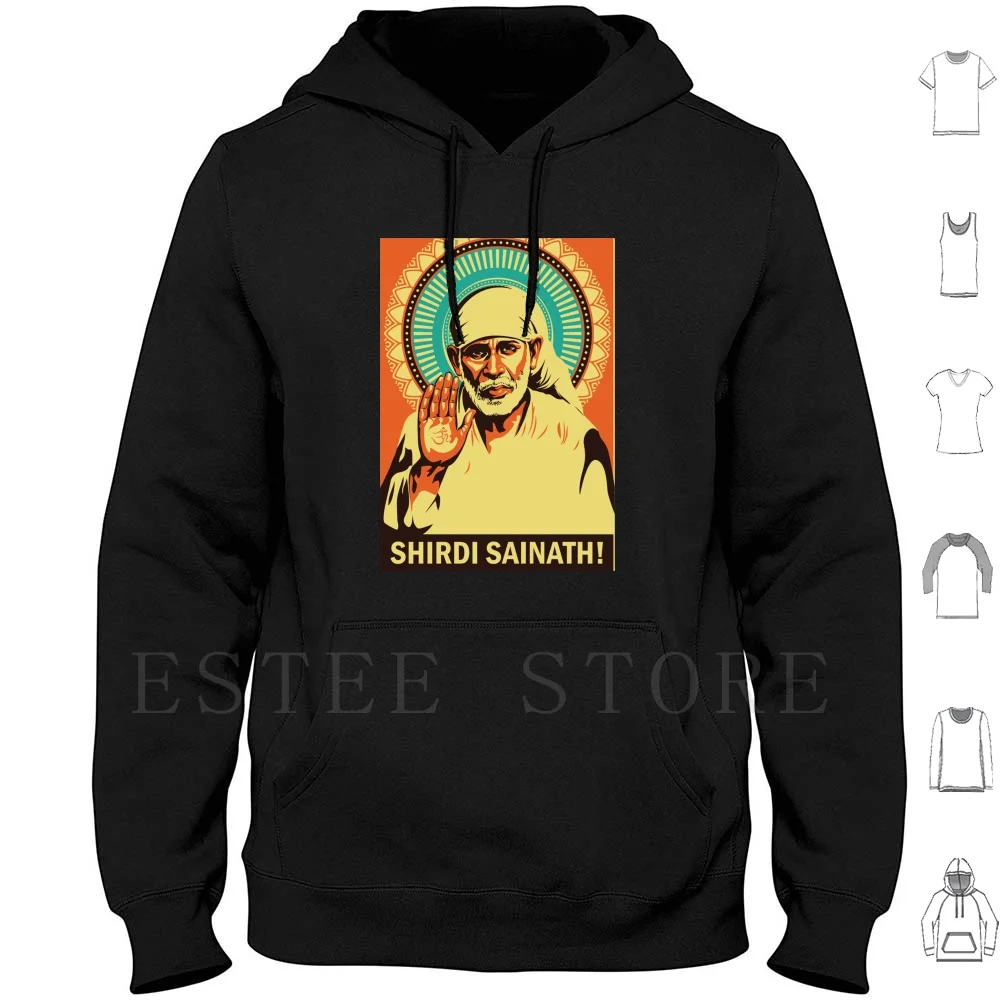 Sai Baba sudaderas con capucha de manga larga Sai Baba India Baba cita inspiradora amor hindú Sai Buda Dios hindúsmo paz Sathya