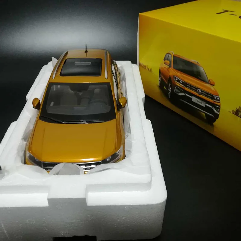 Original escala 1:18 Shanghai VW T-CROSS SUV coche en miniatura de aleación colección para adultos decoración estática regalos juguetes para niños-paint Flaws