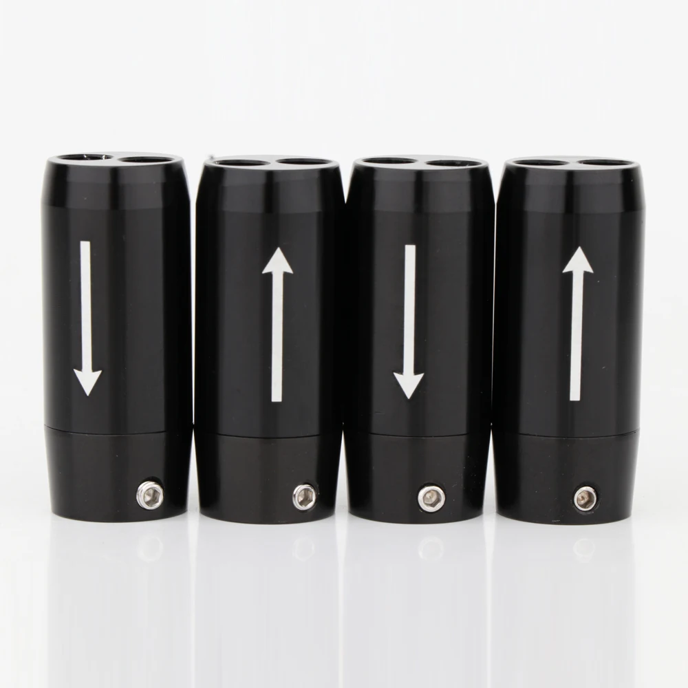 4er-Set Hochwertiger Y-Splitter für Lautsprecherkabel, 1 zu 2 RCA-Kabel, HiFi-Audio DIY-Kabelverbinder, Schwarz – Detail 7