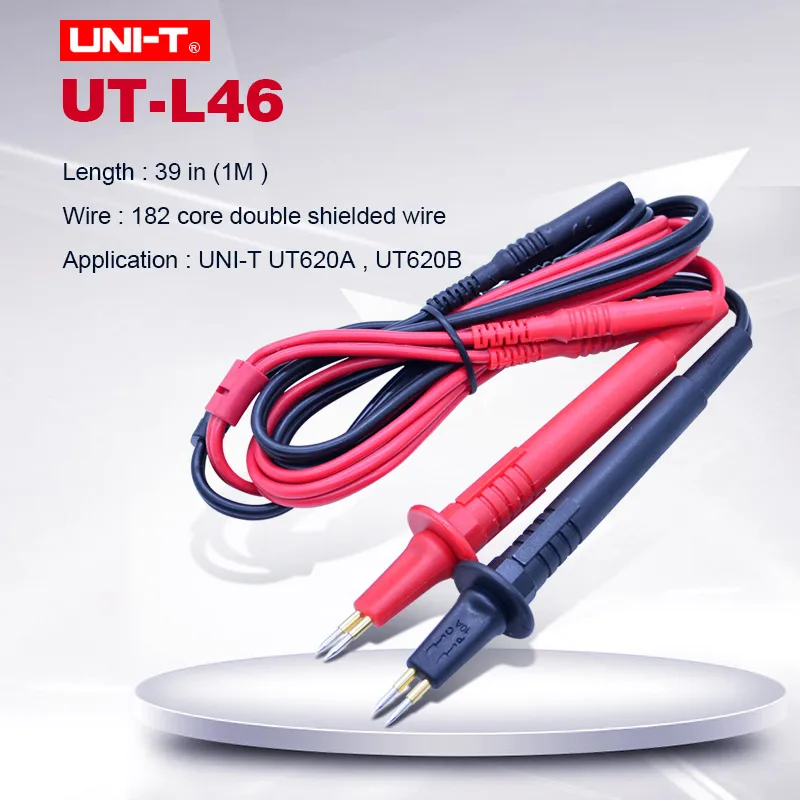 UNI-T UT-L46 Four Wire Test Leads Four-wire test probe  for UT620A UT620B Red + Black