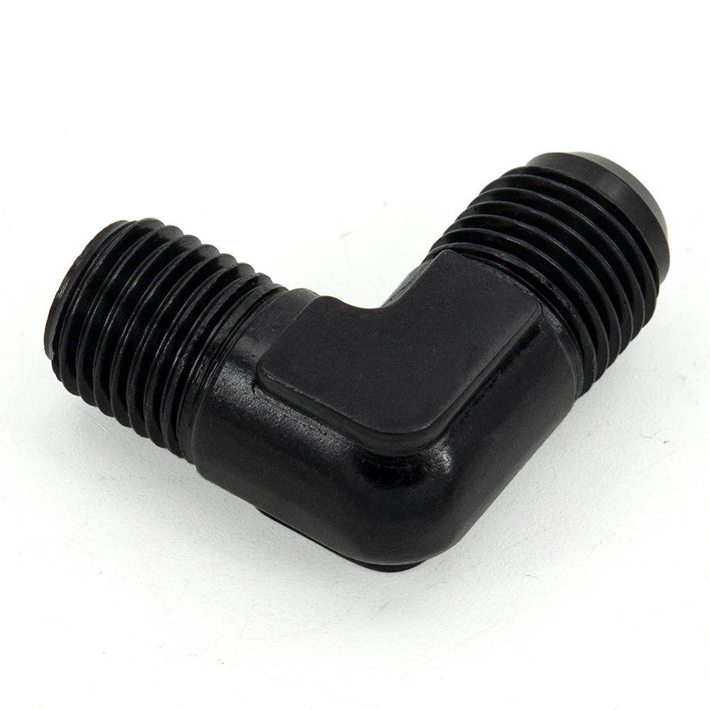 FREE SHIPPING ALUMINIUM AN6 6AN AN -6 to 1/8 1/4 NPT 90 Degree MALE OIL HOSE FITTING ADAPTER