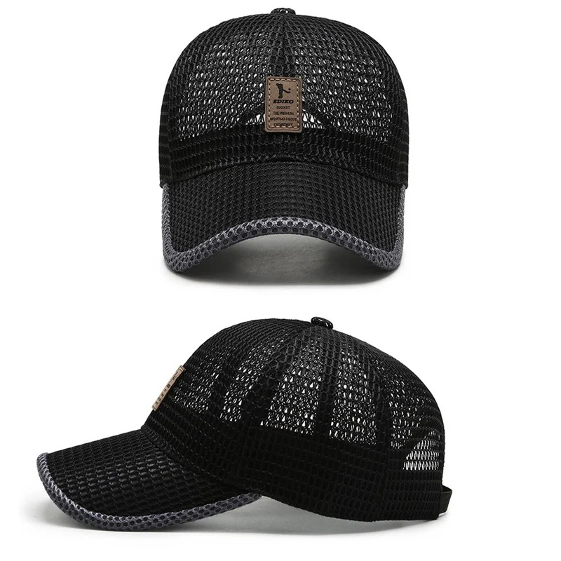 Gorra de béisbol de malla transpirable para hombre y mujer, gorro deportivo de Panamá con protección UV, para montar al aire libre, pesca, tenis y