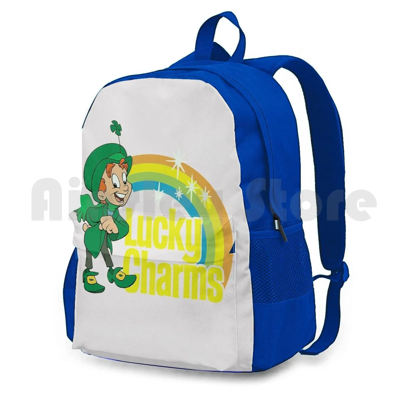 Lucky Charms Green Lucky The Leprechaun Outdoor Hiking Backpack Riding Climbing Sports Bag Lucky Charms Marshmallows