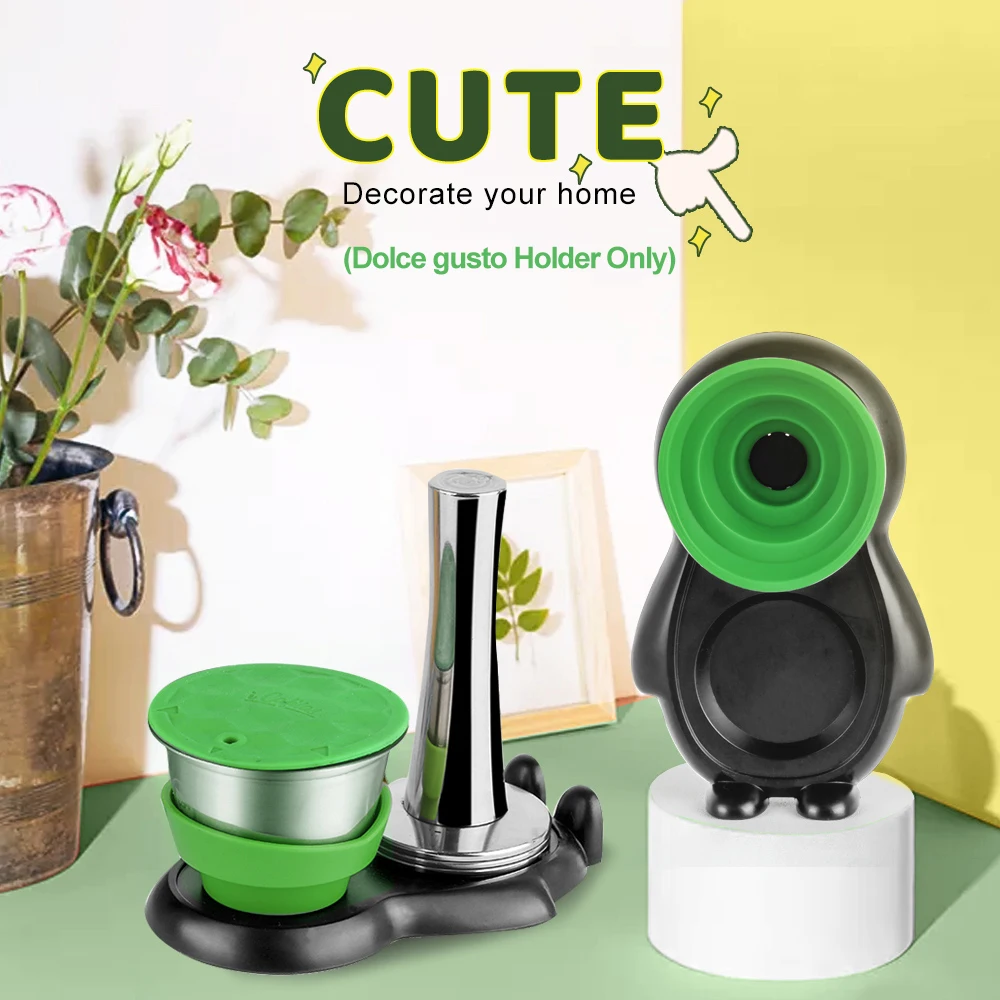 Icafilas acessórios reutilizáveis só titular da cápsula de café espresso base maker ferramenta sem cápsula tamper & dolce gusto cápsula