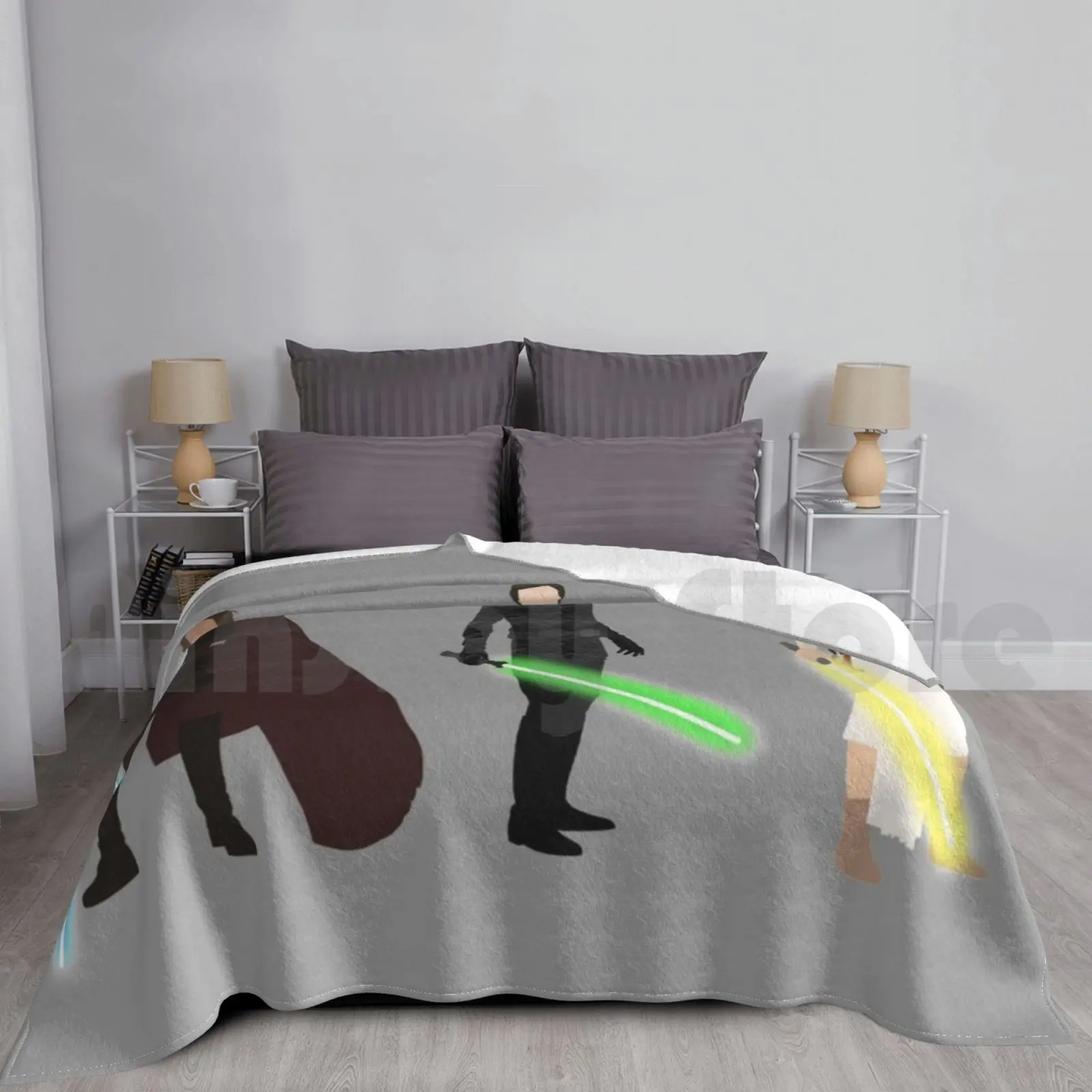 Blanket Three Generations Lightsaber 2538 Rey Skywalker Rey Skywalker Luke Skywalker Kylo Ren