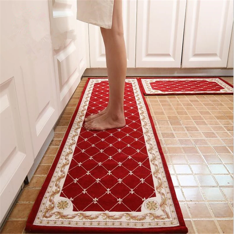 High-end luxury new home combination carpet Rectangular non-slip absorbent kitchen mat Bathroom living room corridor door mats