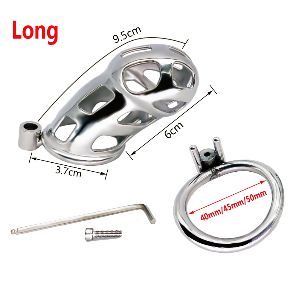 Long short Cock Chastity Cage for Men Metal Penis Cage Male Chastity Device Lock Sleeve Bondage Belt BDSM Sex Toys Penis ring