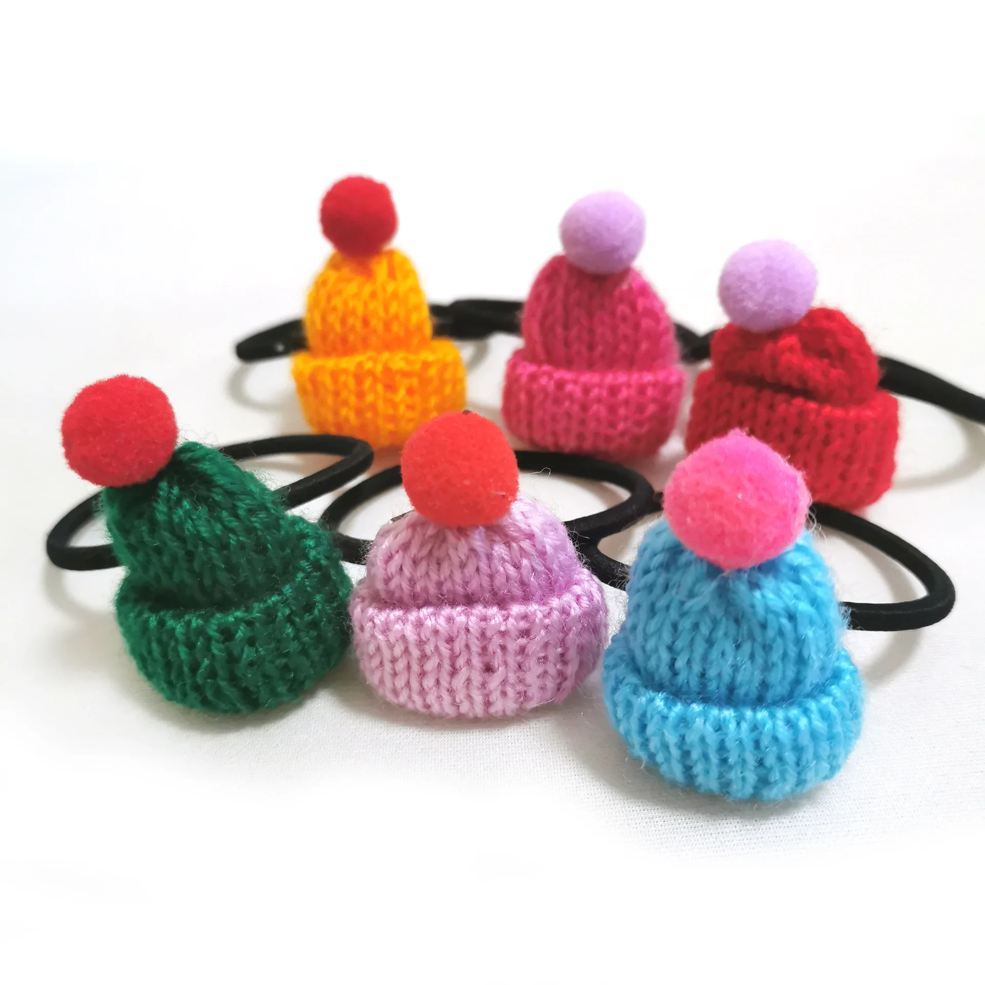 20 pz carino maglieria Mini pompon cappelli fai da te artigianato fornitore copricapo indumento bambola giocattoli decorazione bambini Scrapbooking