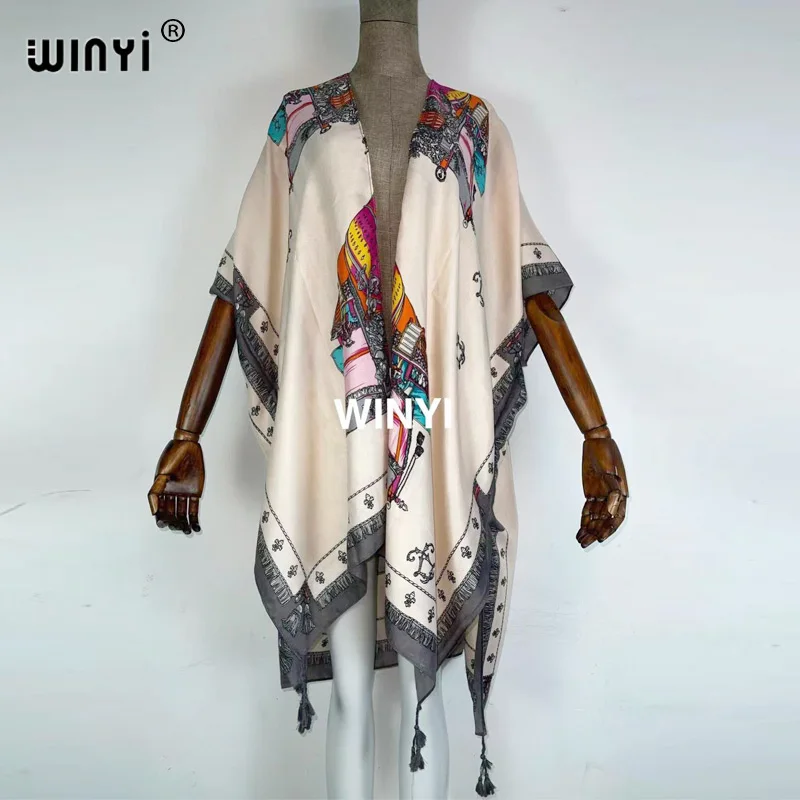 2021 Bikini Abdeckung-ups Strand tragen Wonmen kimono strickjacke Mittleren Osten Amerika Afrika böhmen Gedruckt Schwimmen Anzug CoverUpTraf Robe