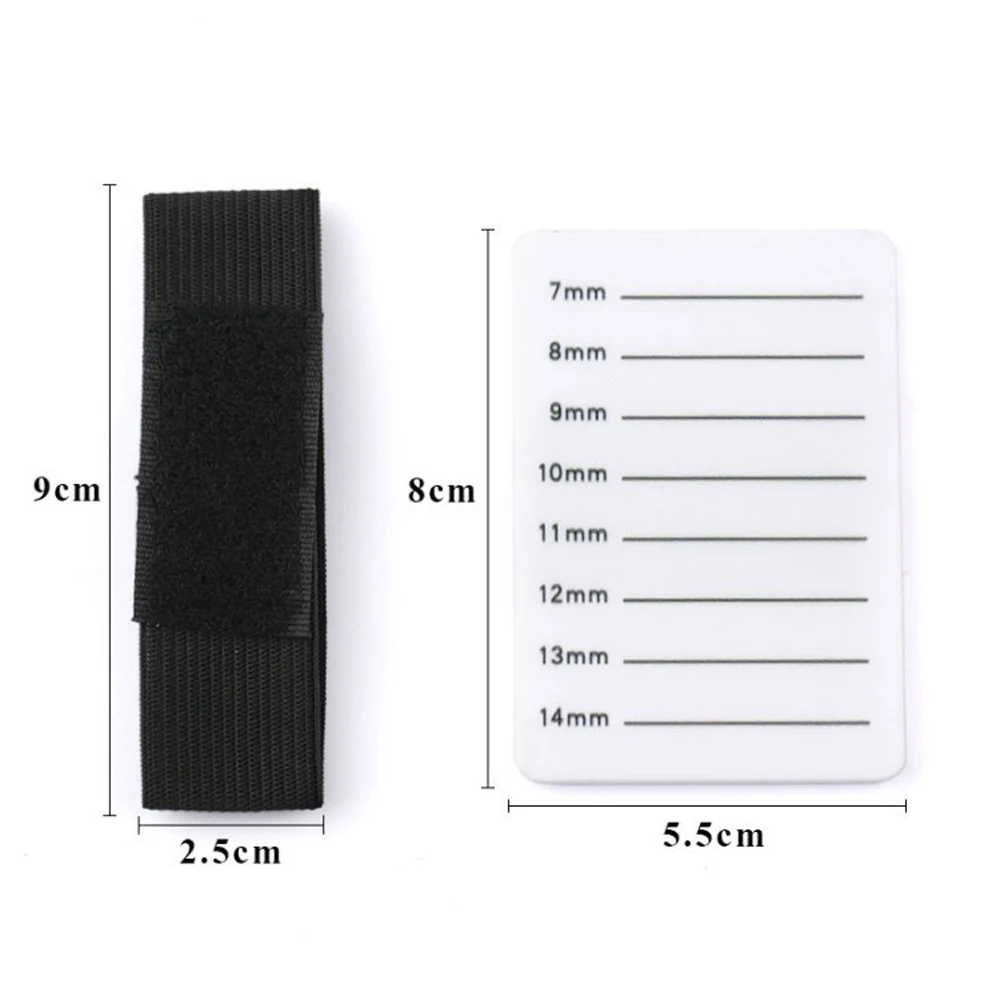 GLAMLASH-paleta organizadora de extensión de pestañas acrílica, soporte de pestañas postizas, paleta de azulejos, pegamento adhesivo, soporte de cerámica con cinturón