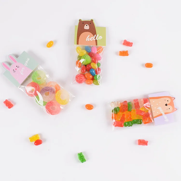 20Pcs Candy Bag Baby Kids Birthday Party Small Gift Bag Plastic Sweet Chocolate Cookie Sticks Packaging Bags Wedding Favors