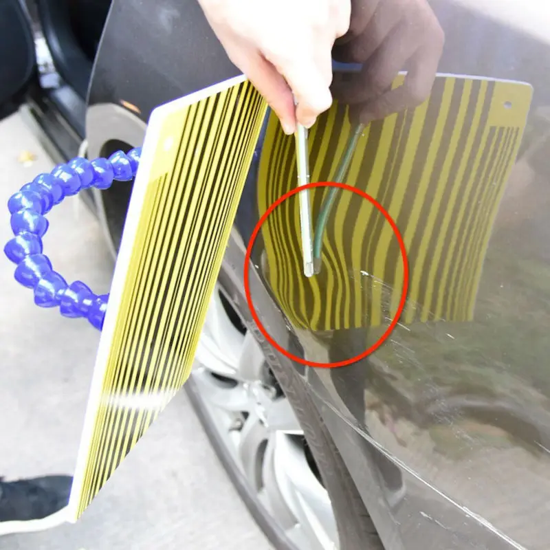 Oto tamir aracı reflektör kurulu Dent onarım araçları-sarı Paintless Dent temizleme kontrol hattı kurulu