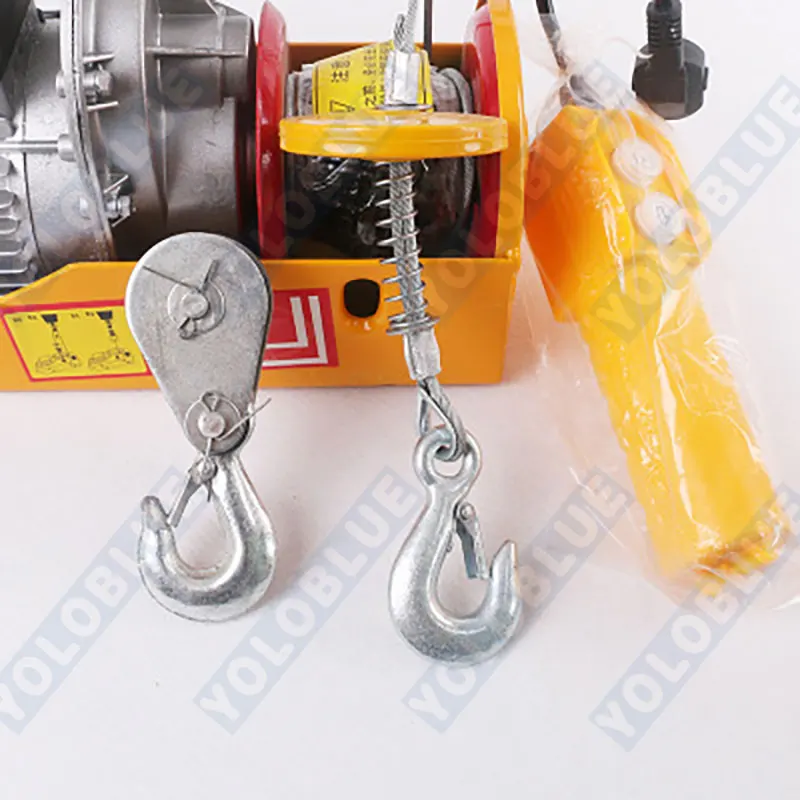 100/200/300kg 12-30m 220V Electric Cable Hoist Lifting Wire Hanging Crane Electric Lifting Crane Durable Steel Cable Hoist