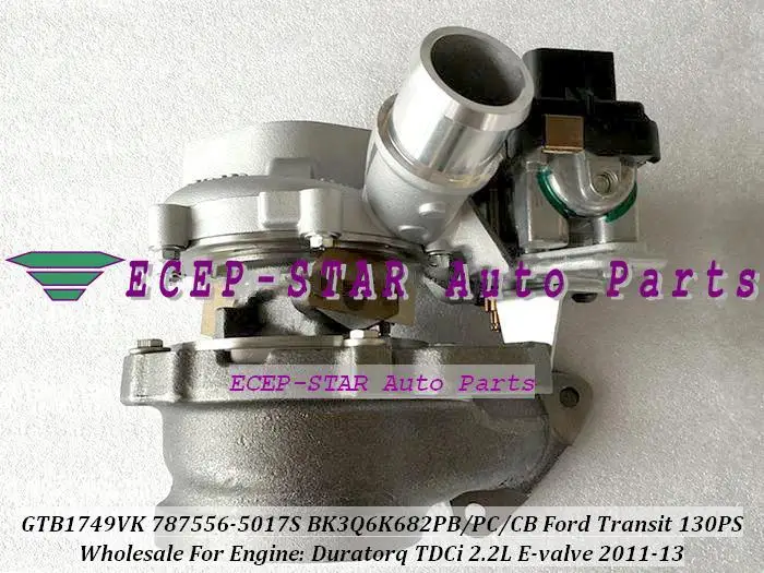 

Турбокомпрессор GTB1749VK 787556 + актуатор 787556-0017 1717628 BK3Q6K682PC BK3Q6K682CB для Ford Transit 130PS Duratorq 2.2L