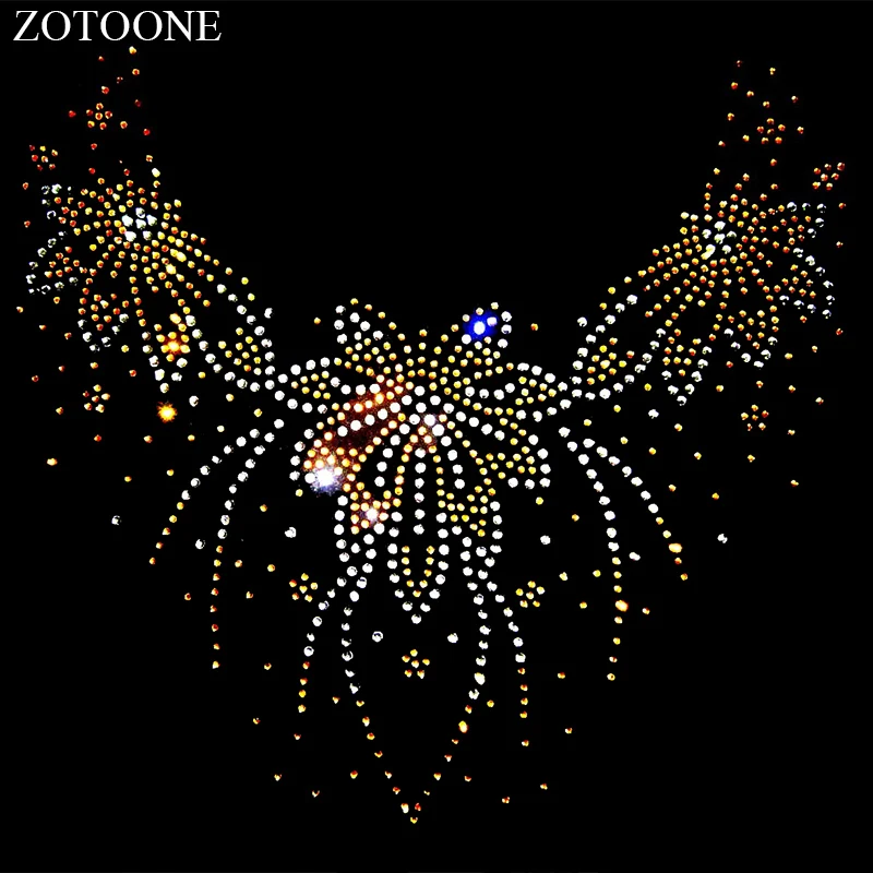 ZOTOONE 2mm and 3mm Rhinestones Crystal Clear Hotfix Rhinestone Applique for Clothes Neckline Decoration Strass for Needlework