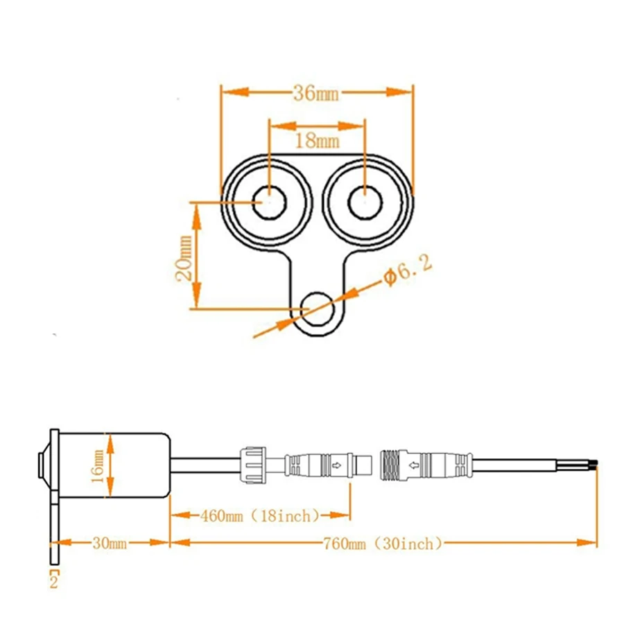 Motorcycle Dual Button Handlebar Switch Self-return Reset Switch Button Aluminum Alloy Adjustable Waterproof Universal