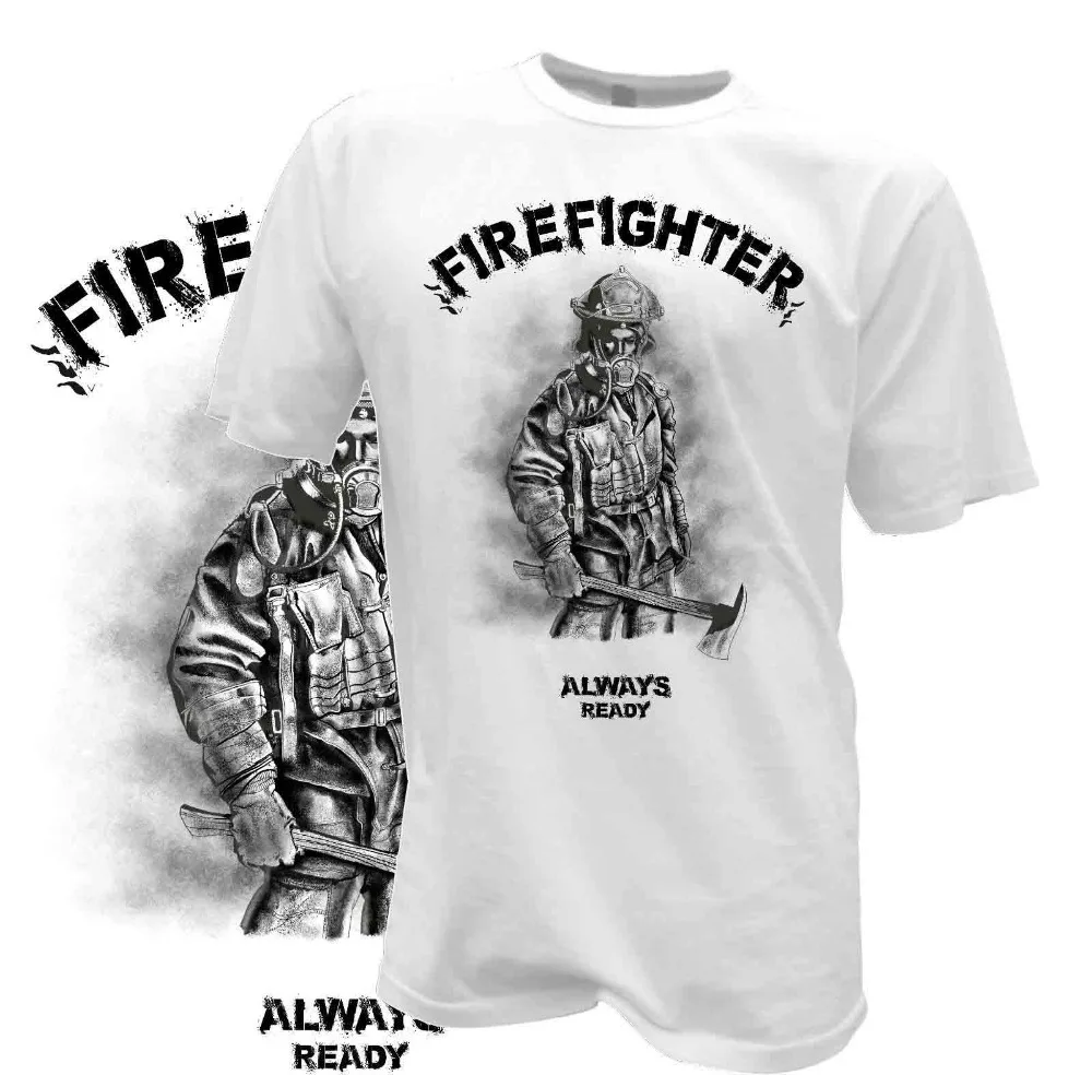 

2019 New Men Summer Style T-Shirt Firefighter Cult Shirt Fireman Firefighter Rescue Service Funny Tee Shirt Ideas