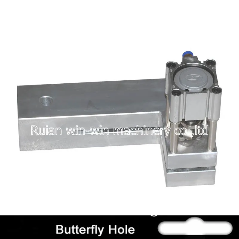 butterfly hole size 30*9*6mm Pneumatic punch machine hole puncher for PP PE plastic bag making machine