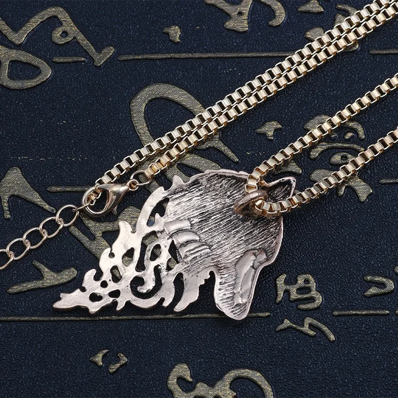 Wolf Head Pendant Necklace Punk Vintage Women Men Metal Animal Jewelry Drop Shipping Cool Stuff Men's Chain Party Jewelry Gift