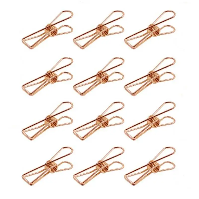 Bộ 25 Hoa Hồng Vàng Kim Loại Nhỏ Kẹp-Đa Năng Phơi Quần Tiện Ích Kẹp