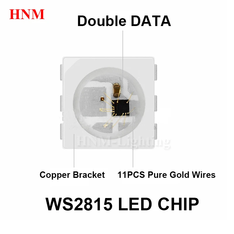 12V WS2815B LED Chip;5050 SMD RGB Pixel Digital Adressable Full Color LED Chips;6pins with WS2815 IC Built-in;SOP-6;1000PCS/bag