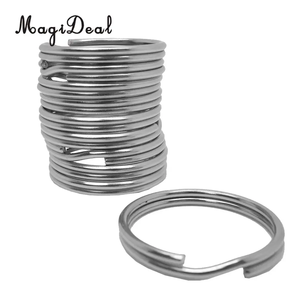 

10 Pieces Scuba Diving Stainless Steel Split Ring for Gear Attachment 22mm/30mm Camping Traveling Hiking Kayaking Accessories