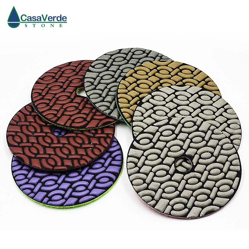 100mm New Design 4 inch Diamond Dry Polishing Abrasive Pads for Polishing Granite,Marble and Concrete