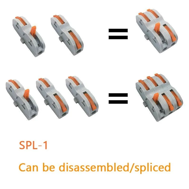 Pin-2-2 LSA-1 Pin-111 Pin-201 Compact Wire Wiring Connector type Conductor Terminal Block With Lever 0.08-2.5mm2 SPL-2 3