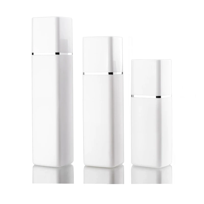 

Unique Sale 10pcs/lot Luxury Square Bottles 300ml 400ml 500ml White colors High quality Empty Pump Lotion Bottles HDPE