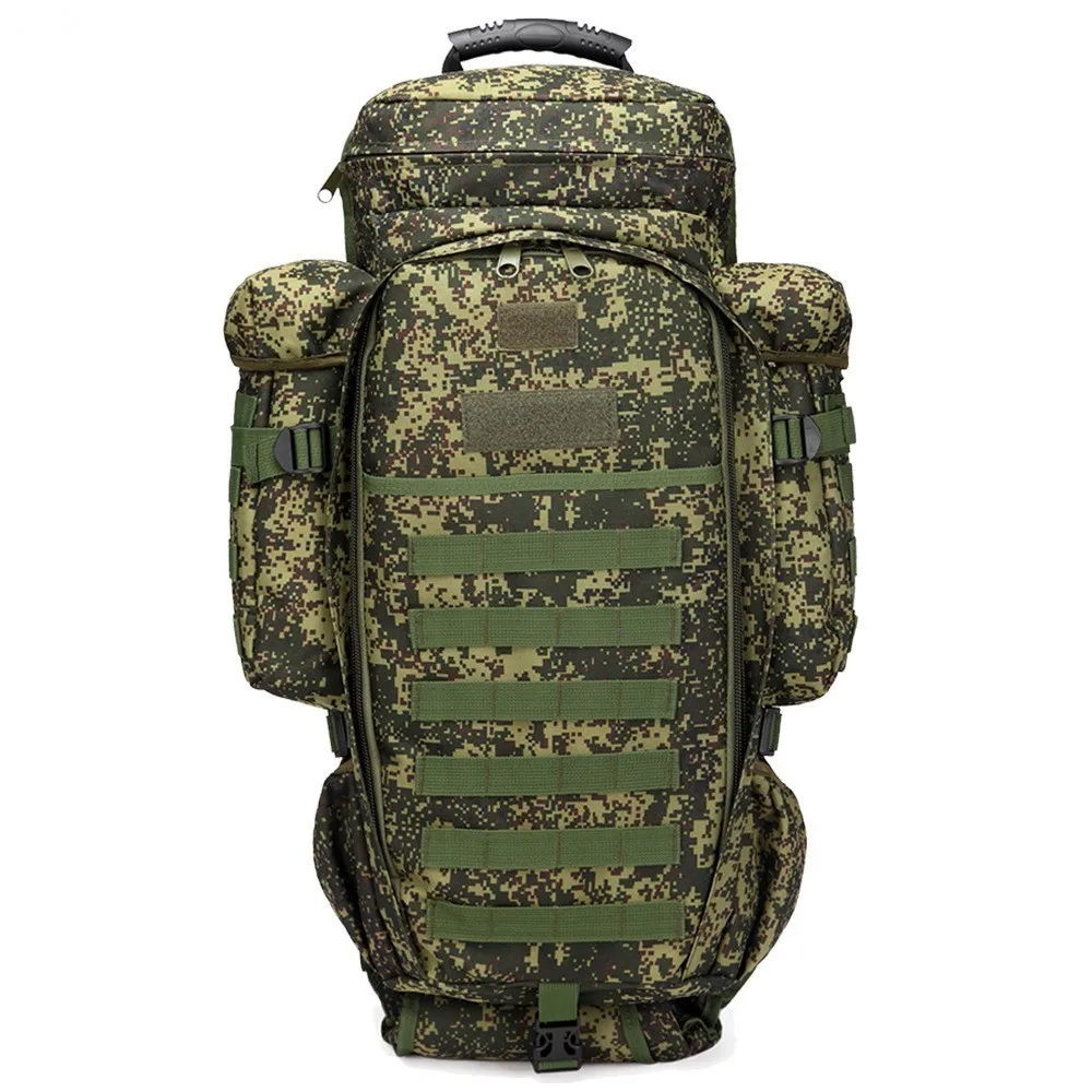   Combination Backpack 600D Outdoor  Bag Hiking Camping Backpack 70L Large Capacity Rucksack Multifunction