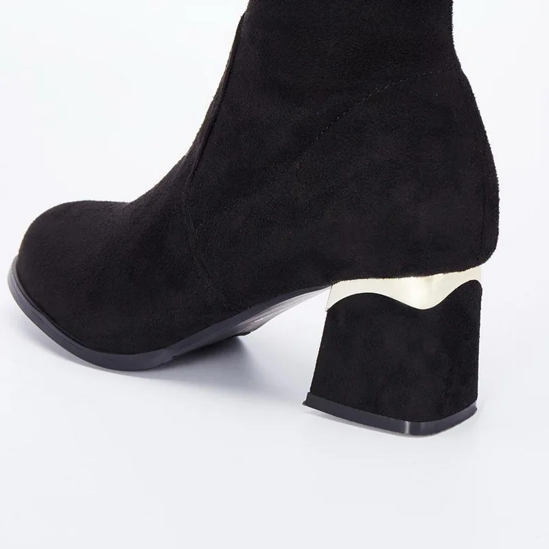 Women Over The Knee Boots Lace Up Sexy High Heels Women Boots Autumn 2021 Woman Shoes Winter Thigh High Boots Suede High Heel