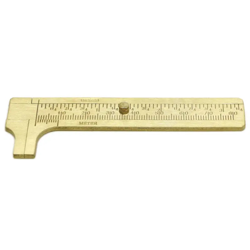 

Copper Mini Vernier Caliper 80mm Metal Double Scale Brass Gauge Vernier Caliper Ruler Pocket Measuring Tool