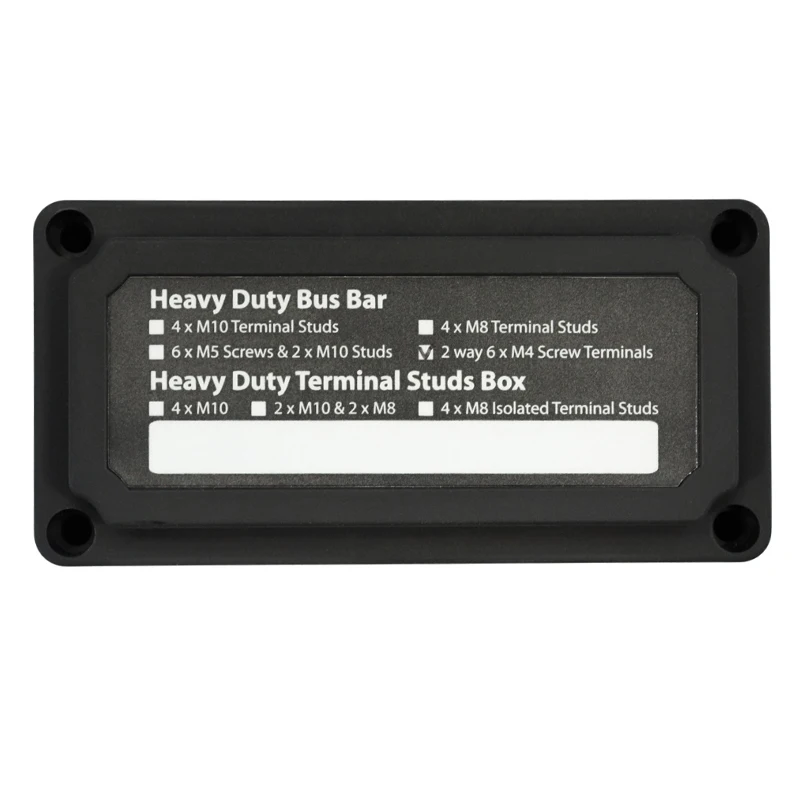 Universal 48VDC Car Bus Bar Power Negative Distribution Box Black Terminal Block