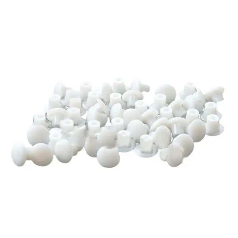 Promotion! Plastic Round Shaped Cover Screw Cap Lid White 50pcs for 5mm Dia Hole