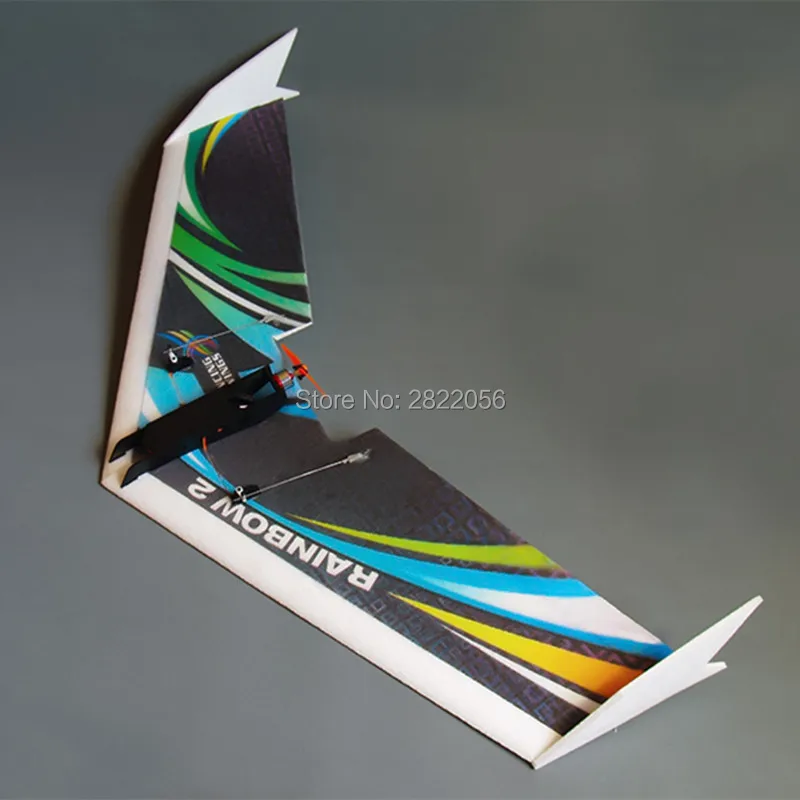 Kit de avión teledirigido EPP, modelo de avión DW HOBBY Rainbow Fly Wing 1000mm Wingspan Tail push version, Kit de avión teledirigido