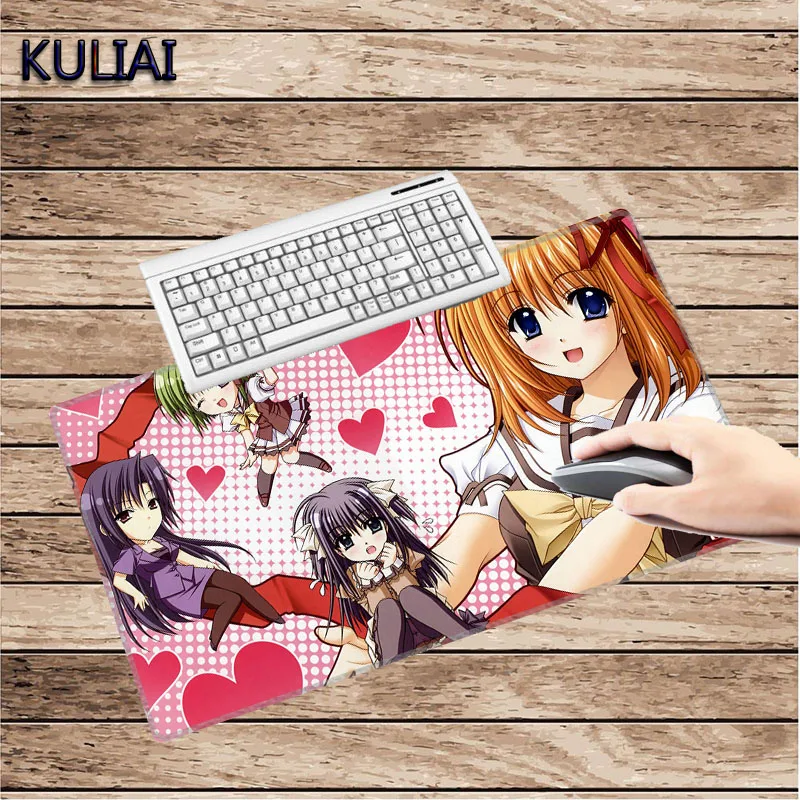 XGZ Love Anime Girl Mouse Pad Rubber Rectangle Large Size Non-slip Desktop Computer Office Desk Game Gaming Laptop Mouse Pads