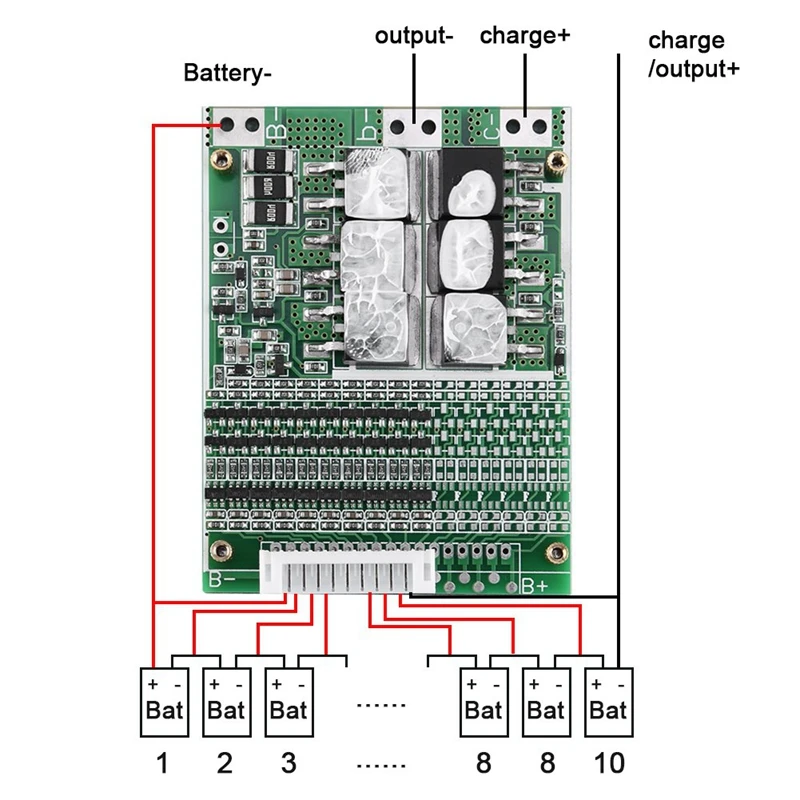 10S 36V 35A литий-ионный Литий-полимерный аккумулятор Защитная плата Bms Pcb для электровелосипеда