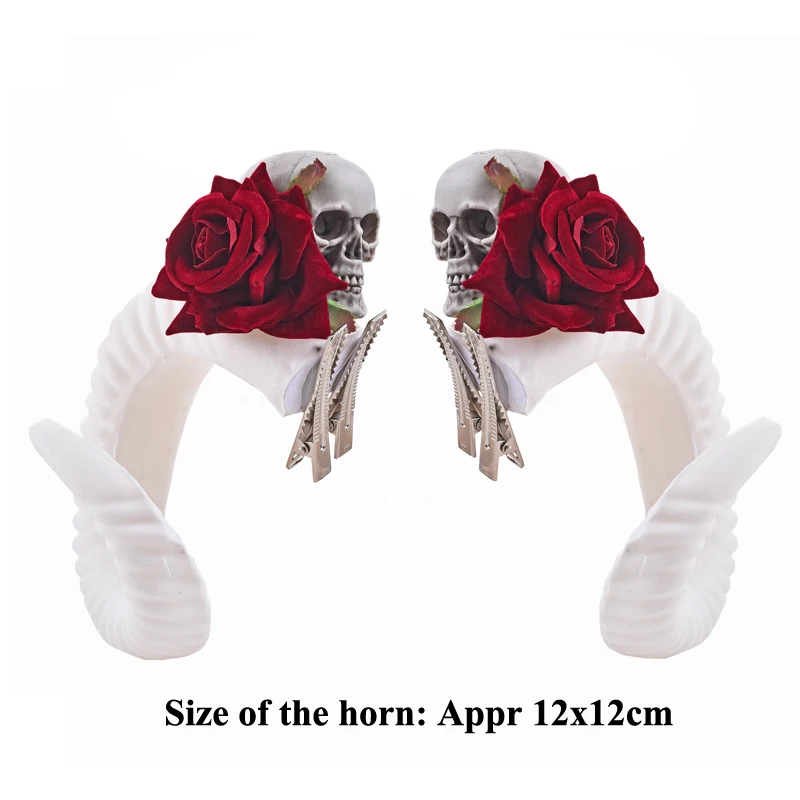 

Gothic Devil Horns Cosplay Sleep Style Gothic RAM Headband Hair Clips Lolita Accessories For Party