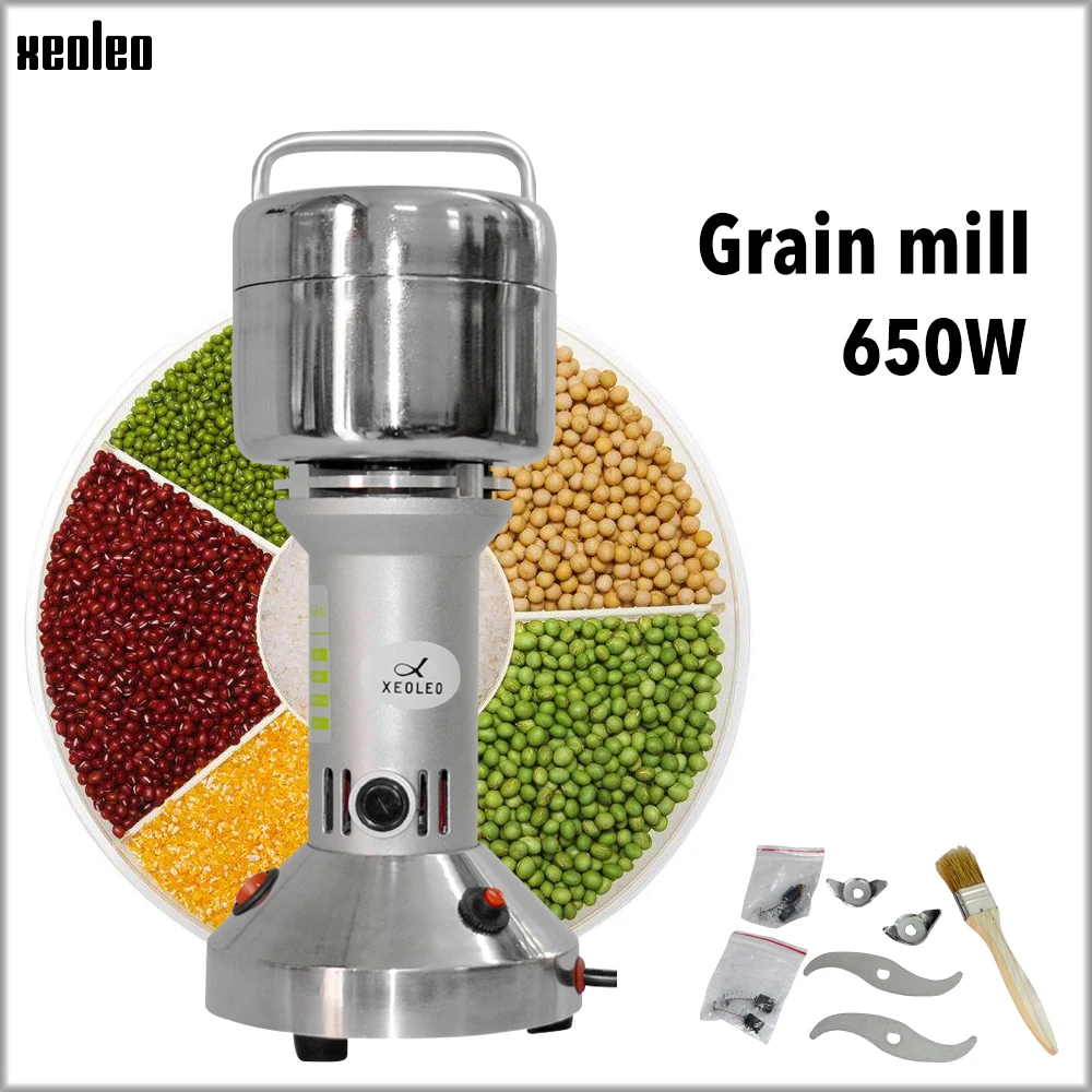 

XEOLEO 100G Electric herb gain grinder Electric grain grinder Mill powder machine 430# Stainless steel medicine grinder 110/220V