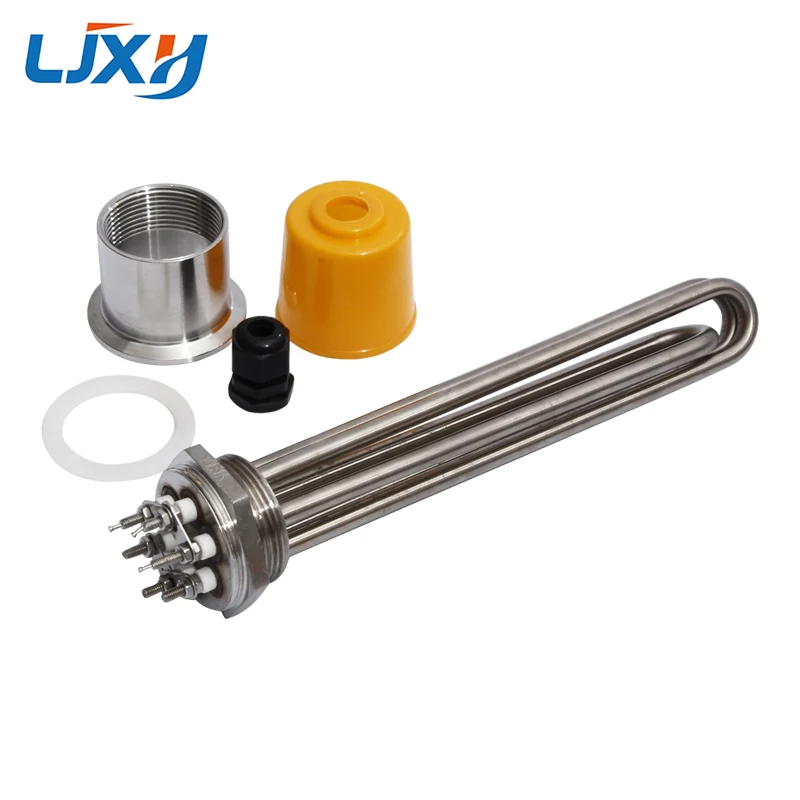 LJXH Water Heater Element with Plug Head Nut 3KW/4.5KW/6KW/9KW/12KW 304SS for Water Tankless dn40