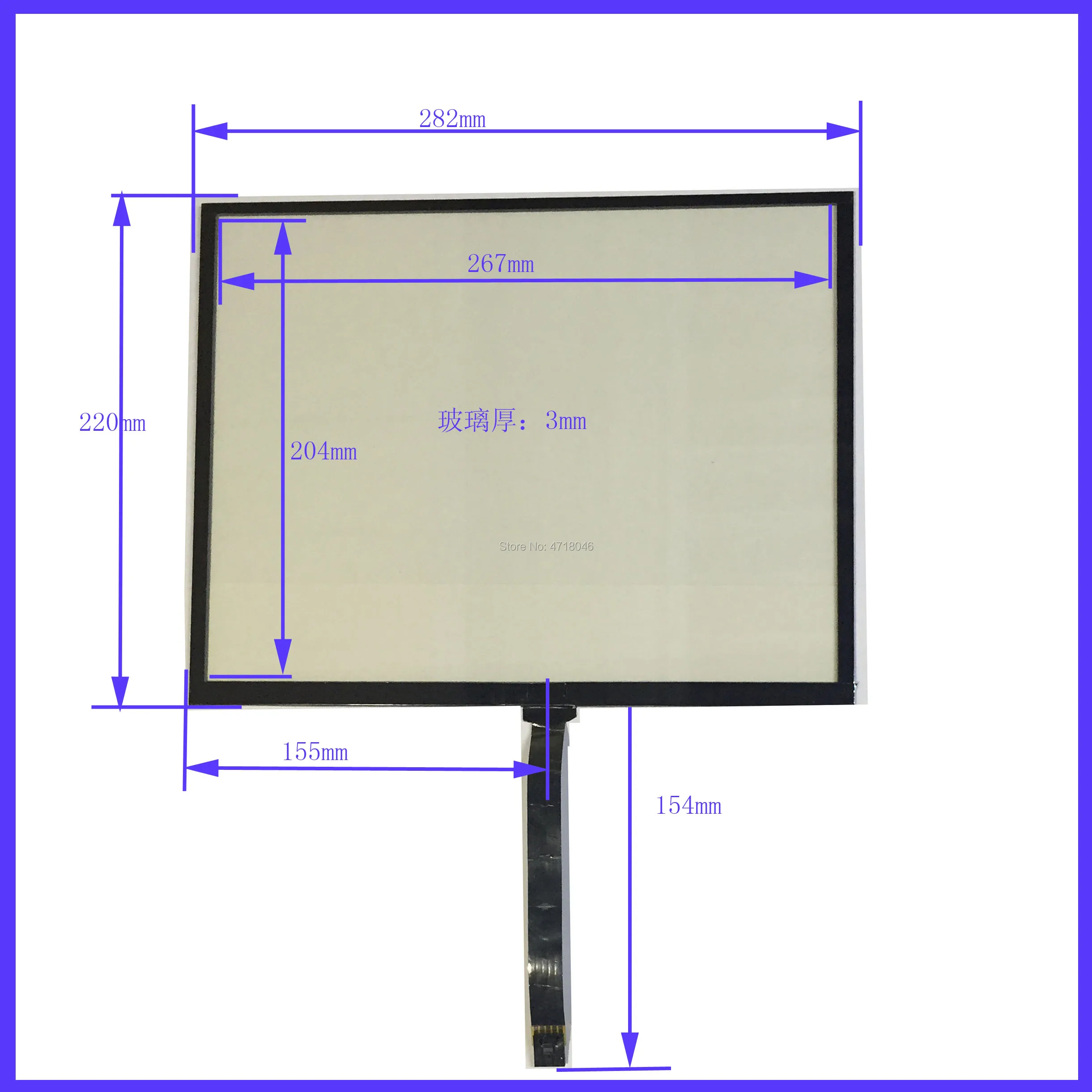 

wholesale 2PCS/LOT 282*220mm 4lines resistance screen this is compatible 282mm*220mm