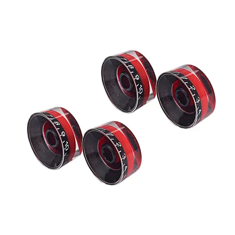 4pcs GD17A Amp Effect Pedal Acrylic Effect Pedal Guitar Control Electric Guitar Amp Knobs For Electric Guitar Bass Black And Red