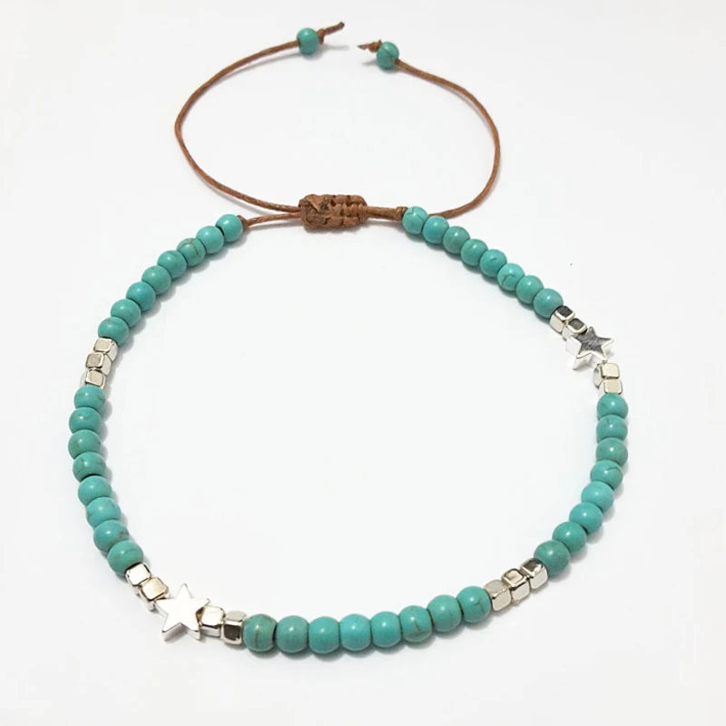 Bohemian Turquoise Beads Anklet for Women