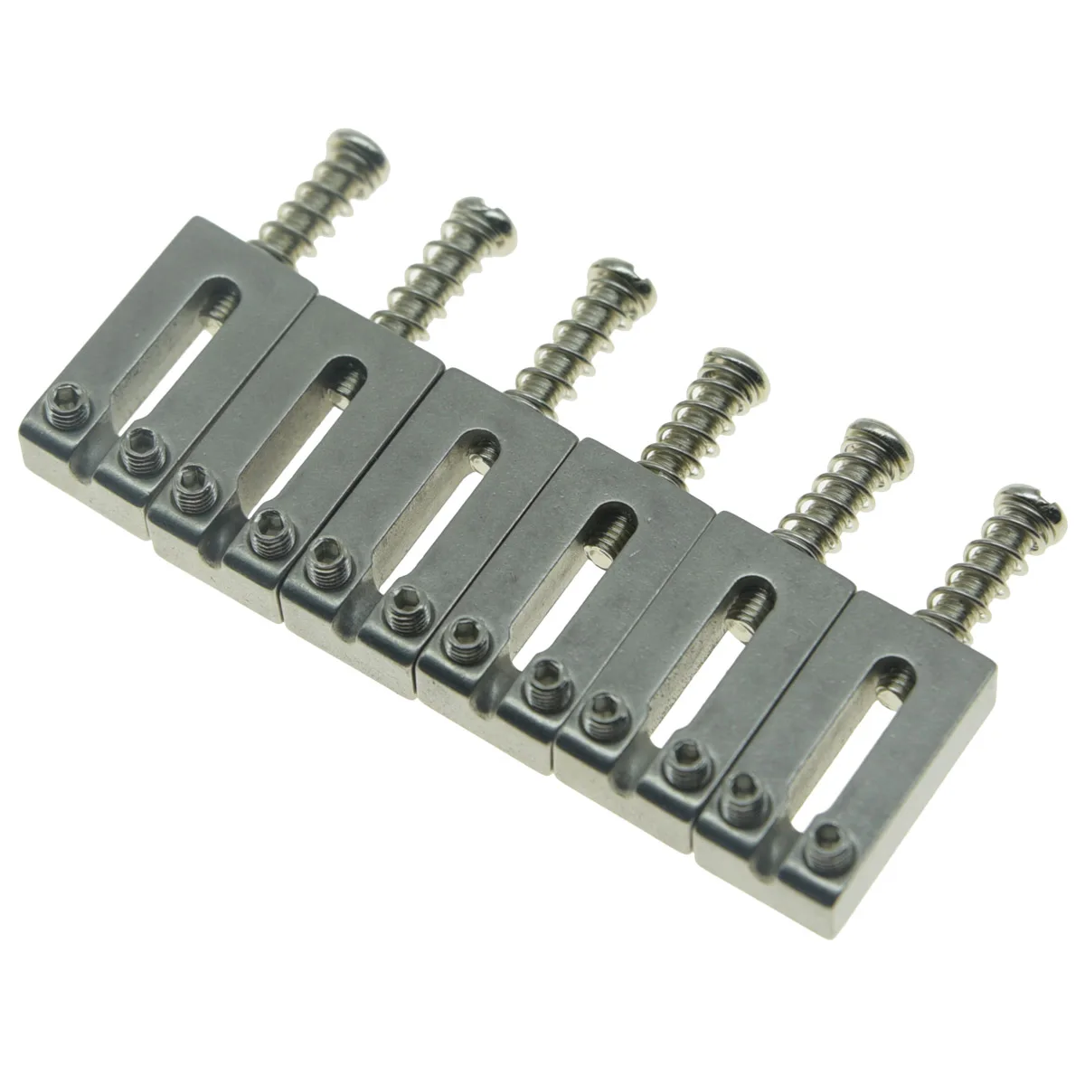 KAISH Set of 6 Stainless Steel Saddles Guitar Bridge Saddle 10.5mm/10.8mm String Spacing for ST TL Guitars