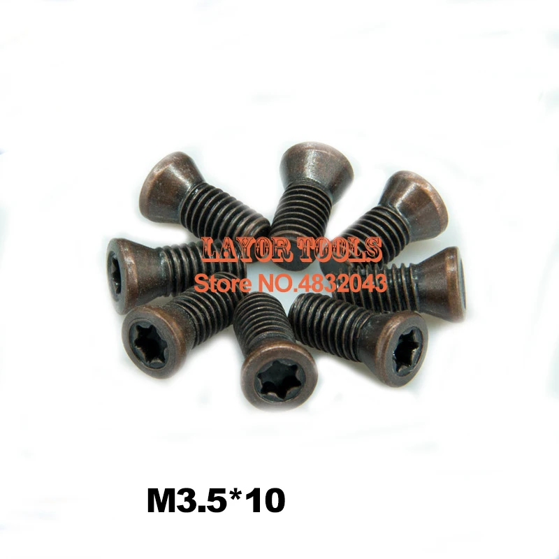 10pcs M3.5*10mm  CNC Turning Tool Holder spare screws Torx screws