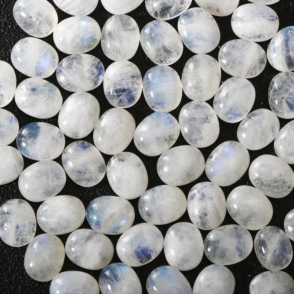 7.8-8.6 CT oválné krájet přírodní moonstone 11x17mm volné kameny s modrá lehký velkoobchod dekorace drahokam šperků dar 5 pcs/set