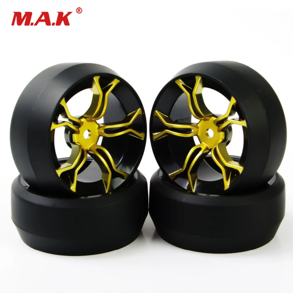 

4PCS/Set 1/10 RC Car Hard Speed Drift 0 Degree Tires Tyre Wheel Rims Accessory For HPI Car Model Parts MPNKG+PP0369