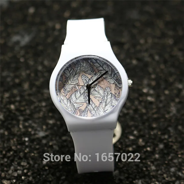 Hot selling brand women man fashion feather watch face waterproof sports watches unisex cool casual watch with japan movement